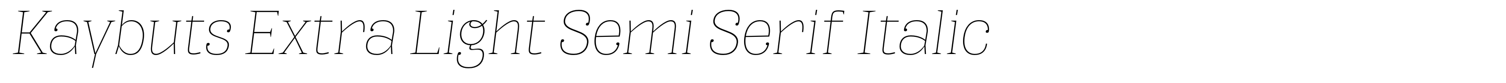 Kaybuts Extra Light Semi Serif Italic